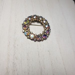 Vintage Signed Karu Arke AB Rhinestone Brooch